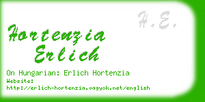 hortenzia erlich business card